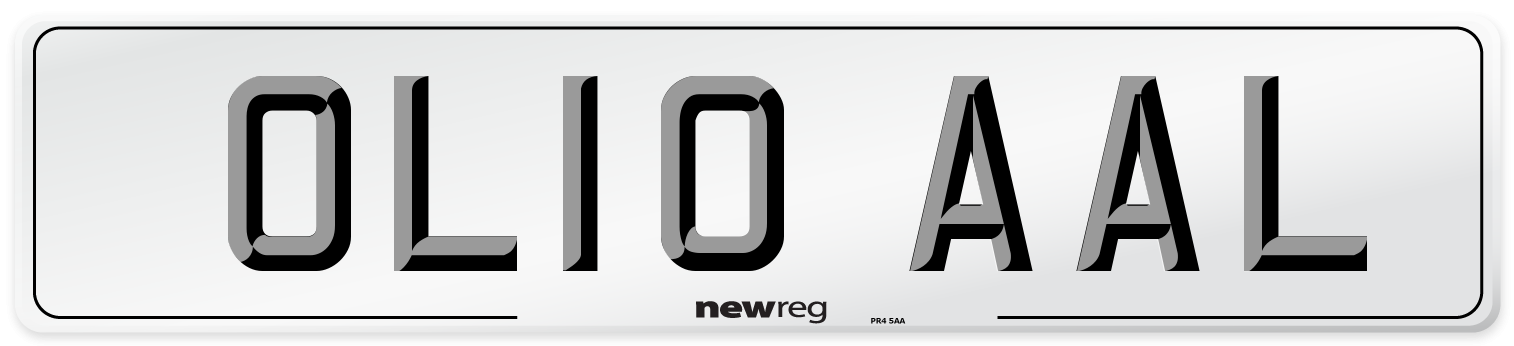 OL10 AAL Number Plate from New Reg